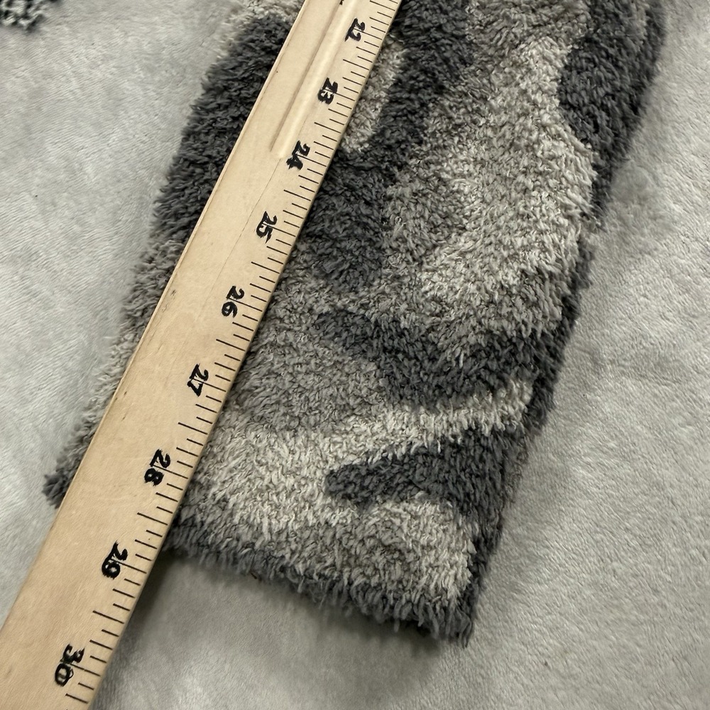 Barefoot Dreams Cozychic Womens L Camo Hoodie Gray Plush Zip Jacket Soft Fleece - Picture 4 of 11